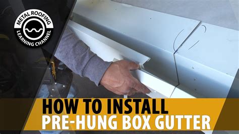 installing prehung box gutters with vertical metal siding|box gutters for metal roof.